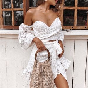 Gorgeous white cotton Sabo skirt dress